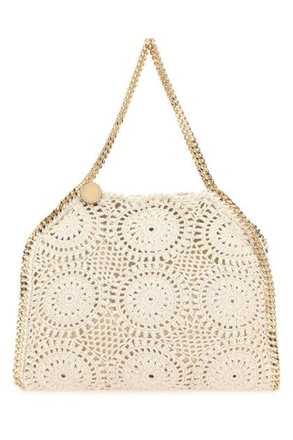 Ivory crochet Falabella shoulder bag
