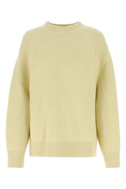 Pastel yellow cashmere blend sweater