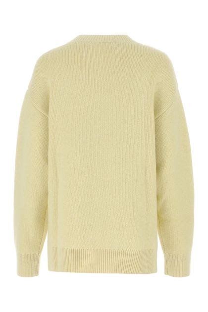 Pastel yellow cashmere blend sweater