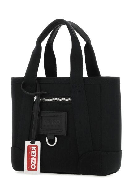 Black canvas mini handbag