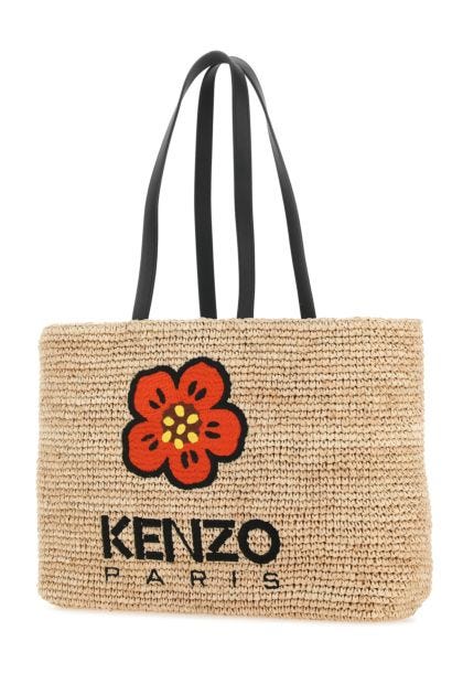 Raffia large Kenzo Crest shopping bag