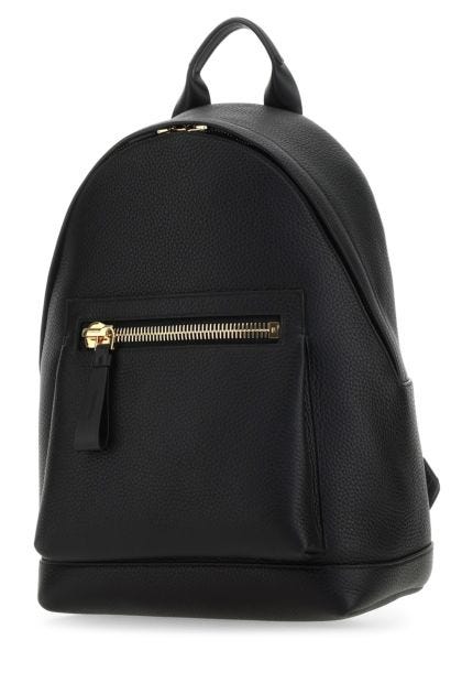 Black leather backpack 