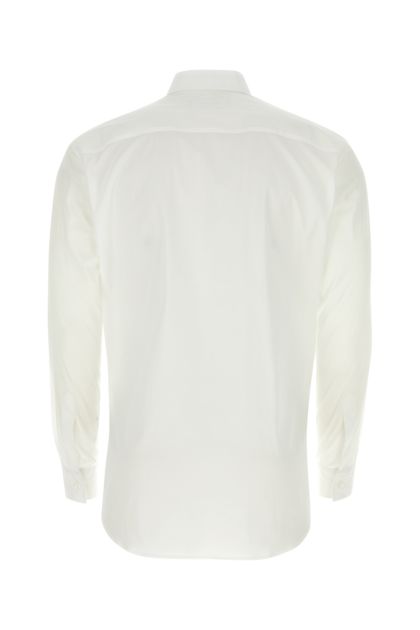 White stretch poplin shirt