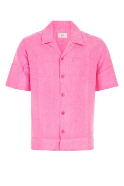 Camicia in misto viscosa rosa