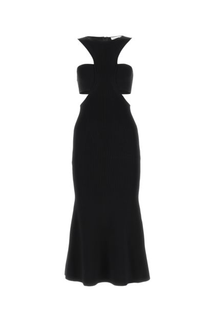 Black viscose blend dress