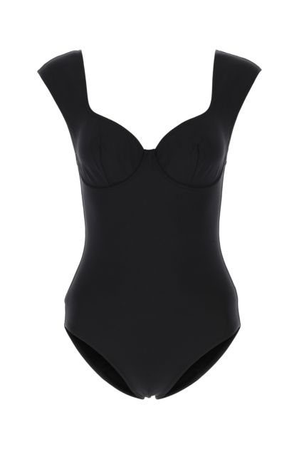 Black stretch nylon swimsuit
