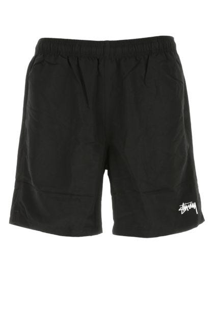 Black nylon bermuda shorts 