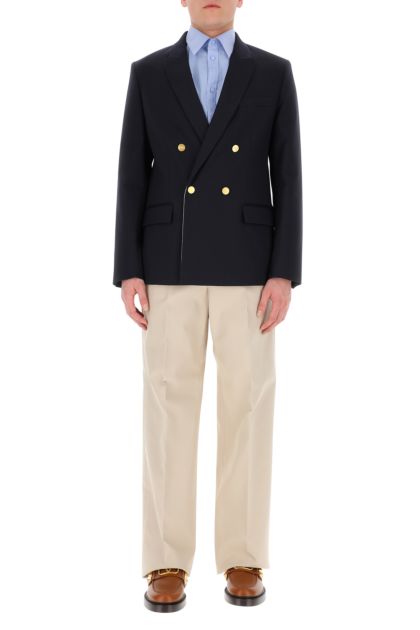 Navy blue cotton blazer