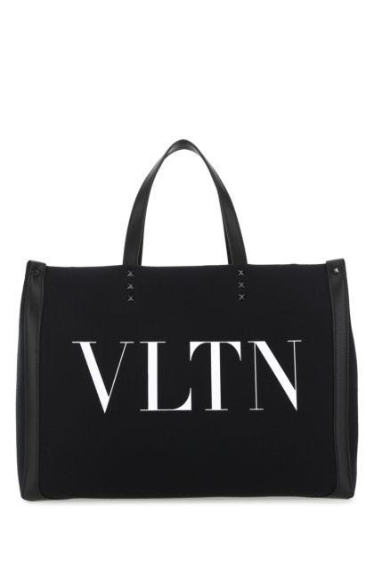 Black canvas VLTN ECOLAB shopping bag