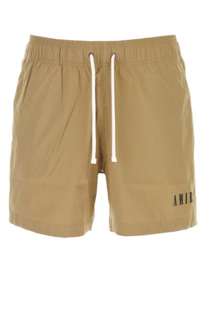 Cappuccino stretch polyester swimming shorts