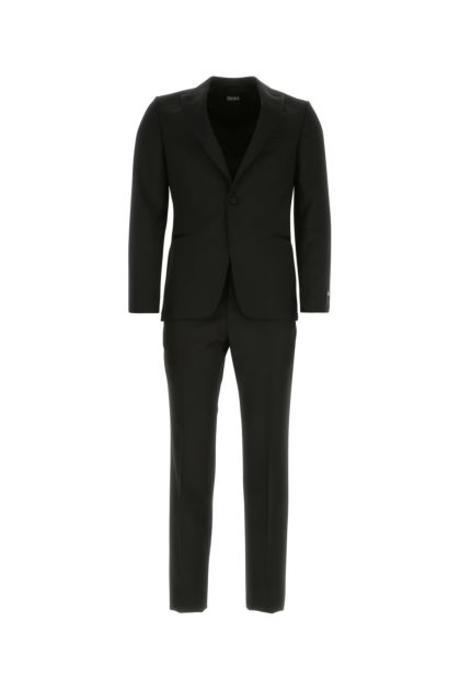 Black wool blend suit