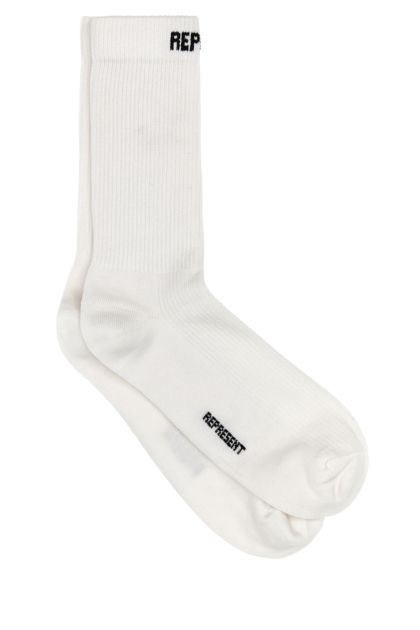 White cotton and acrylic socks