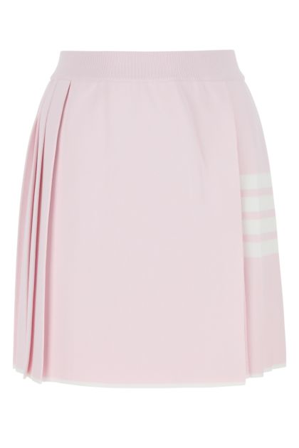 Pastel pink viscose blend mini skirt 
