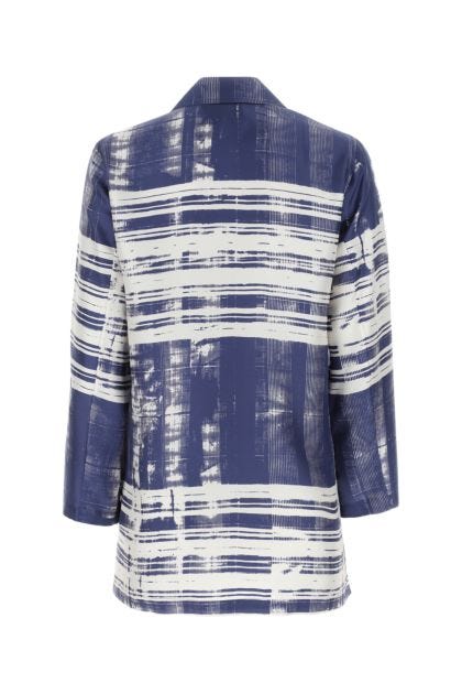 Printed silk oversize Franca shirt