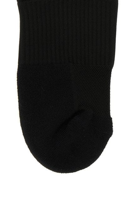 Black stretch cotton blend socks 