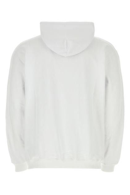 White cotton blend oversize sweatshirt 