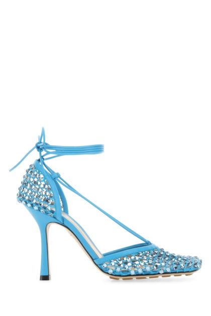 Turquoise mesh Stretch sandals