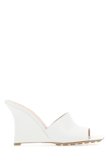 White leather Stretch mules