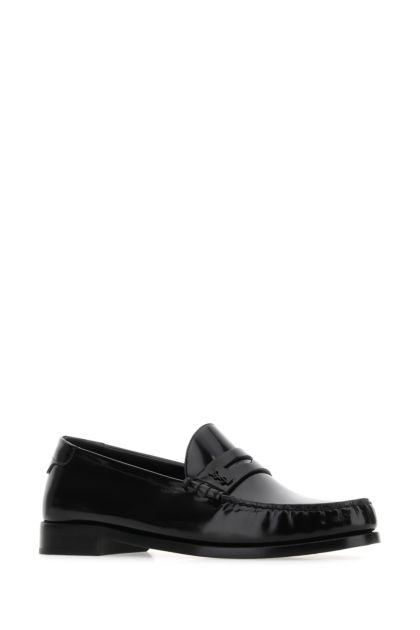 Black leather Magnum loafers