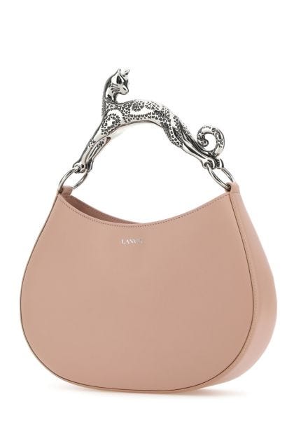 Powder pink leather Cat handbag