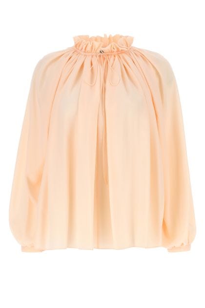 Pastel pink crepe blouse