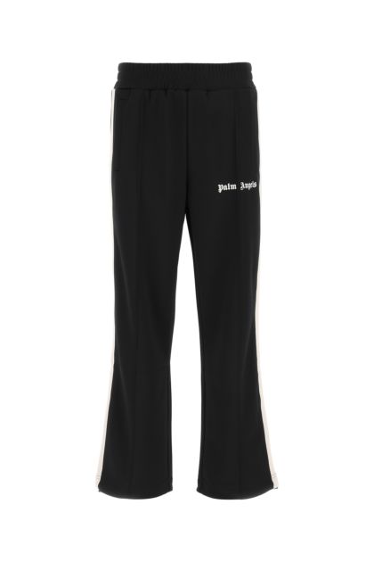 Black polyester joggers