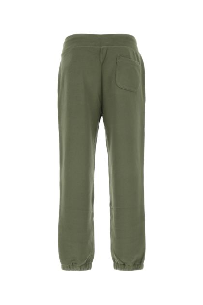 Military green cotton blend joggers
