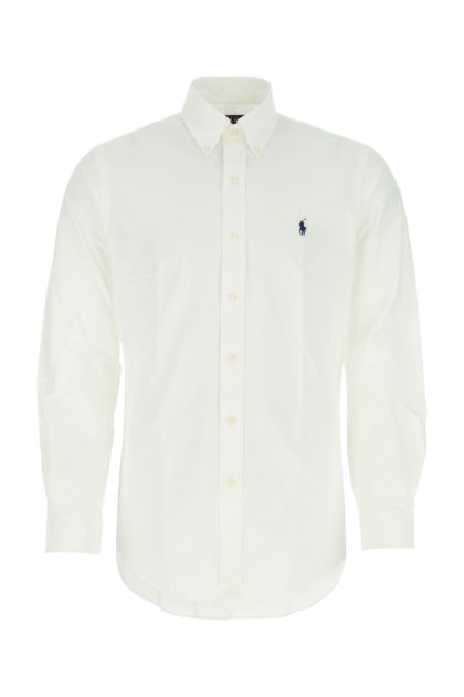 White stretch cotton shirt