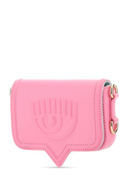 Pink synthetic leather mini Eyelike crossbody bag 