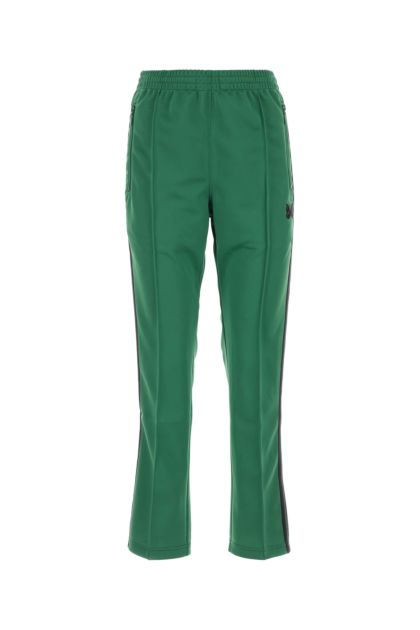 Green polyester joggers