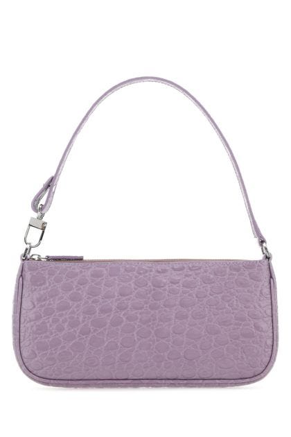 Lilac leather Rachel shoulder bag
