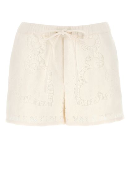 Ivory lace shorts