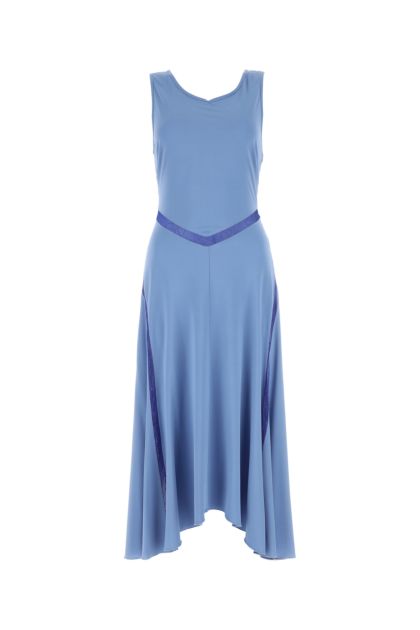 Light blue viscose long dress