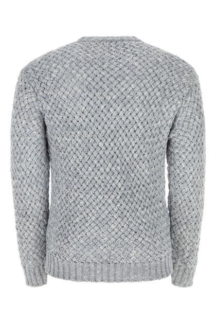 Melange grey cotton sweater