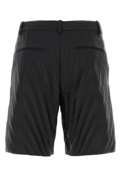 Black nylon bermuda shorts