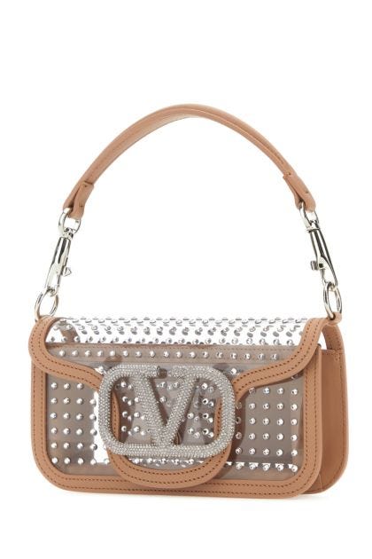 Embellished PVC and leather small Locò handbag