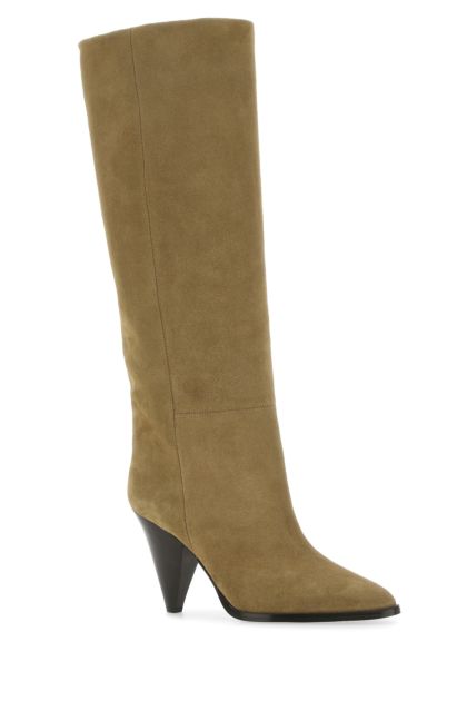 Khakhi suede Slouchy B boots