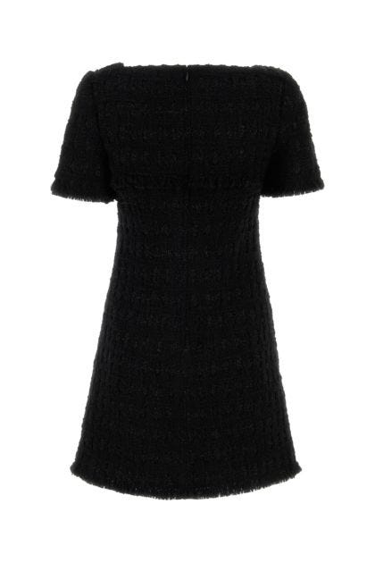 Black tweed mini dress
