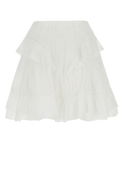 White cotton mini Moana skirt 