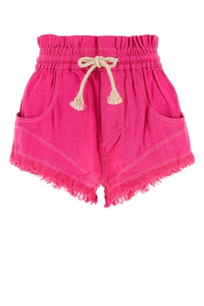 Shorts Talapiz in seta rosa fluo