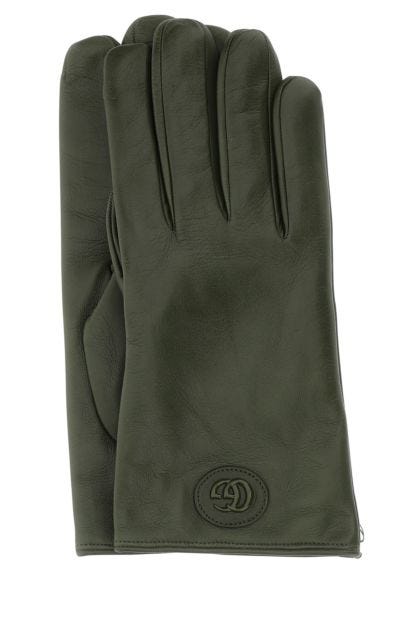 Military green nappa leather gloves