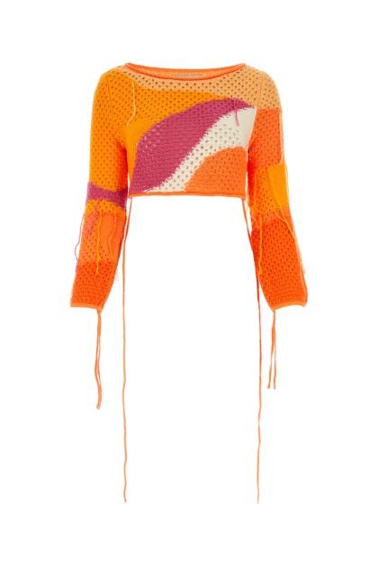 Multicolor crochet Pompelmo Sunset sweater