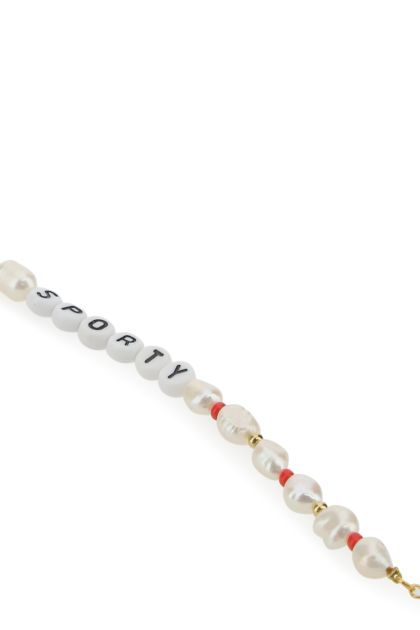 Multicolor pearls and beads Sporty bracelet