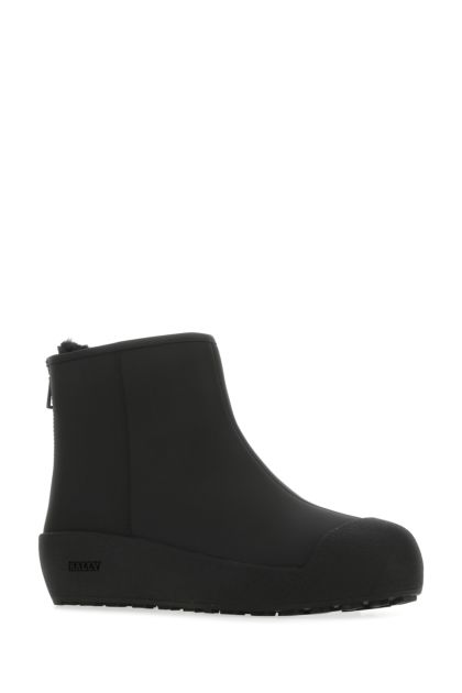 Black leather Bernina ankle boots