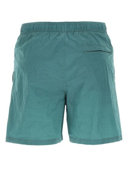 Petrol blue nylon swimming shorts