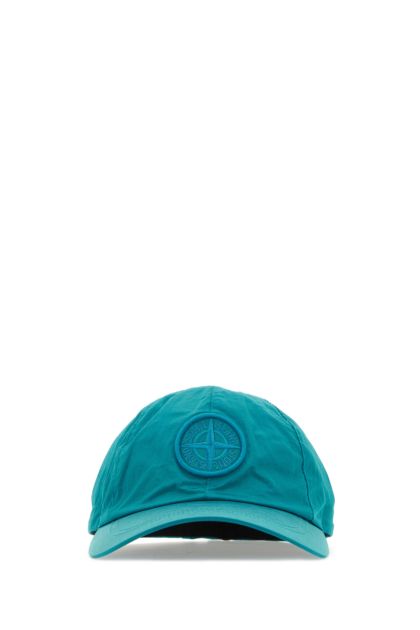 Teal green nylon baseball cap