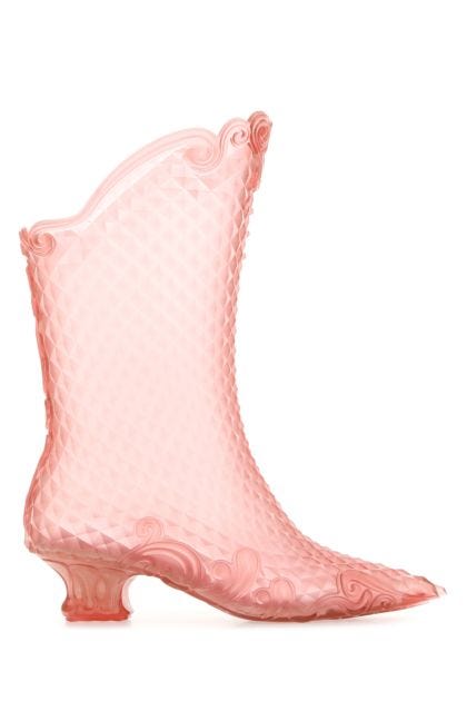 Pink PVC ankle boots
