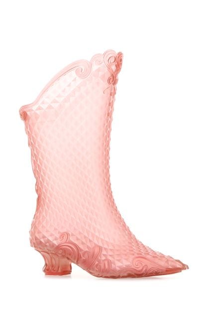 Pink PVC ankle boots