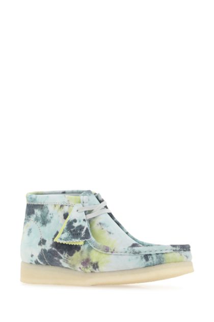 Printed suede Wallabee ankle boots