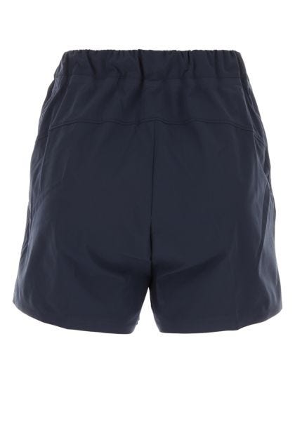 Navy blue polyester shorts